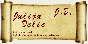 Julija Delić vizit kartica
